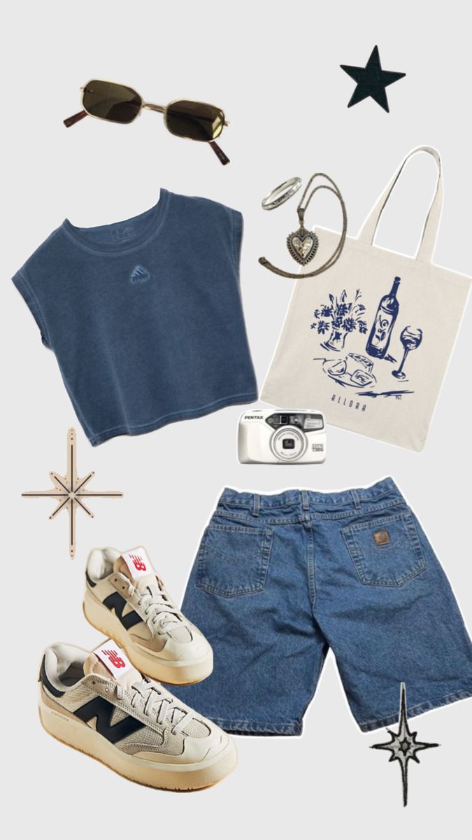 Summer outfit Vintage 80s Aesthetic Outfits Summer, Summer Vintage Aesthetic Outfits, 80 Summer Outfits, Summer Outfits Funky, Collage Summer Outfits, Summer Outfit Japanese, 90s Summer Aesthetic Outfits, Transmasc Outfits Summer, Vintage Beach Aesthetic Outfits