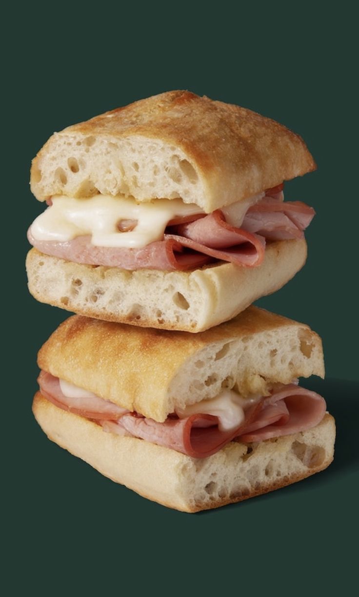 two sandwiches stacked on top of each other