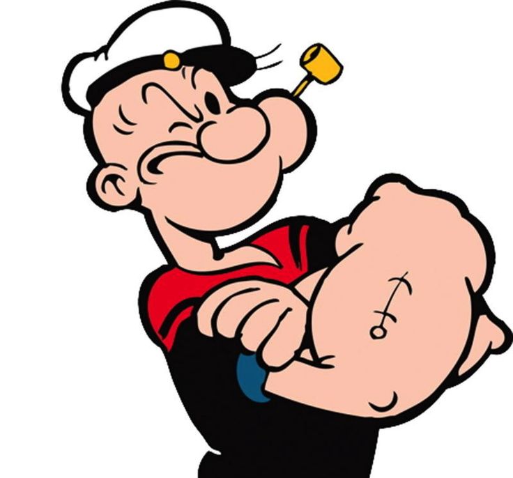 a cartoon character holding a baby in his arms