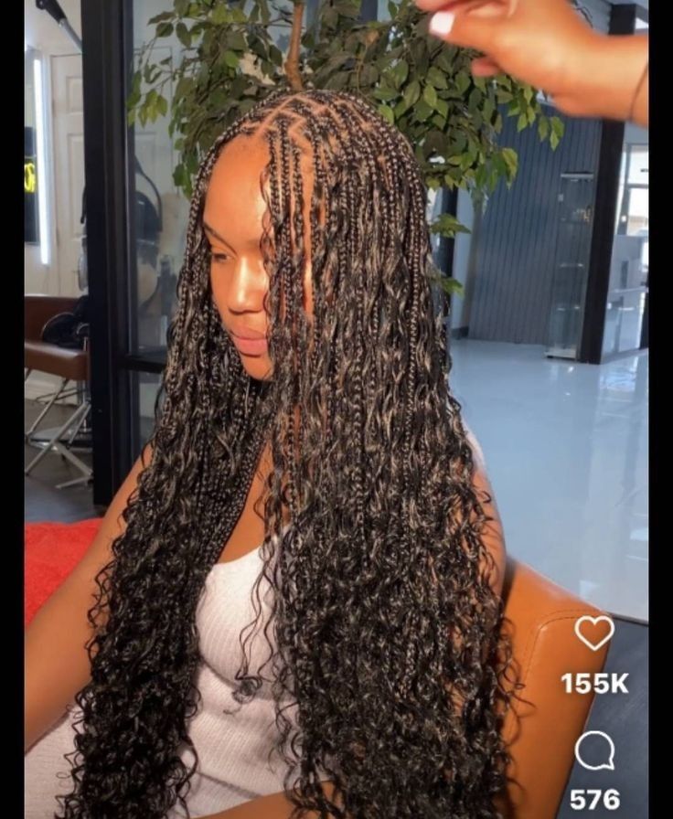 Boho Braids Color, Black Women Boho, Knotless Boho Braids, Braids Color, Short Box Braids Hairstyles, Goddess Braids Hairstyles, Box Braids Hairstyles For Black Women, Braids Hairstyles Pictures, Cute Box Braids Hairstyles