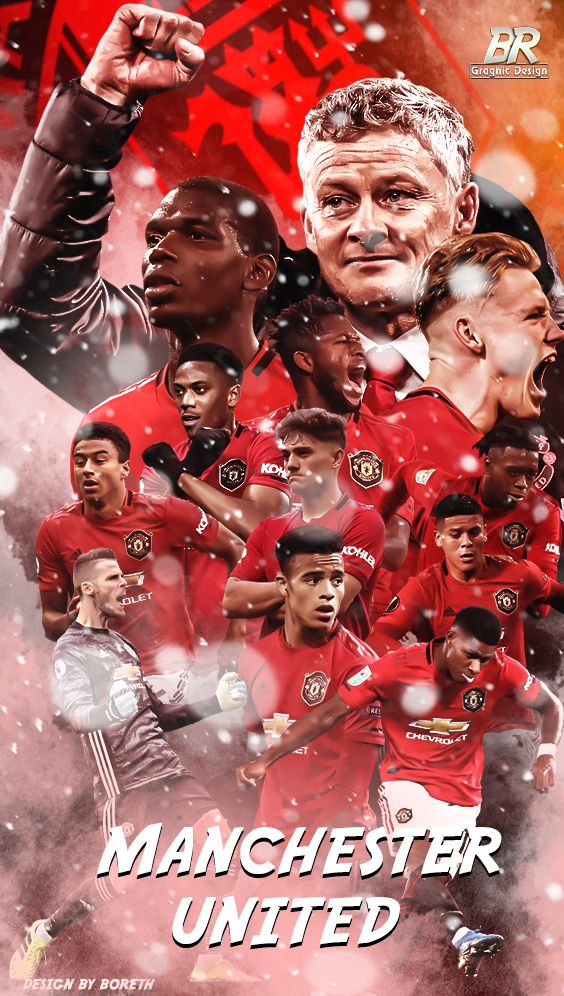 the manchester united team is featured in this poster