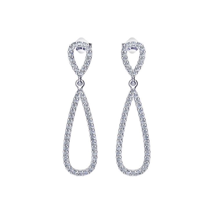 The classic elegance of our diamond teardrop earrings is apparent when viewed from every angle Teardrop Diamond Earrings With Elegant Design, Modern Teardrop Jewelry With Elegant Design, Elegant Teardrop Diamond Earrings Fine Jewelry, White Gold Bridal Earrings Teardrop Elegant Design, Elegant Teardrop White Gold Bridal Earrings, Elegant White Gold Teardrop Bridal Earrings, Timeless Teardrop Diamond Earrings For Evening, Timeless Teardrop Diamond Earrings, Modern Teardrop Linear Earrings For Wedding