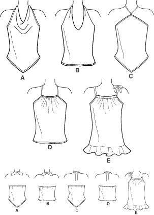 the instructions for how to sew a top with ruffles and necklines