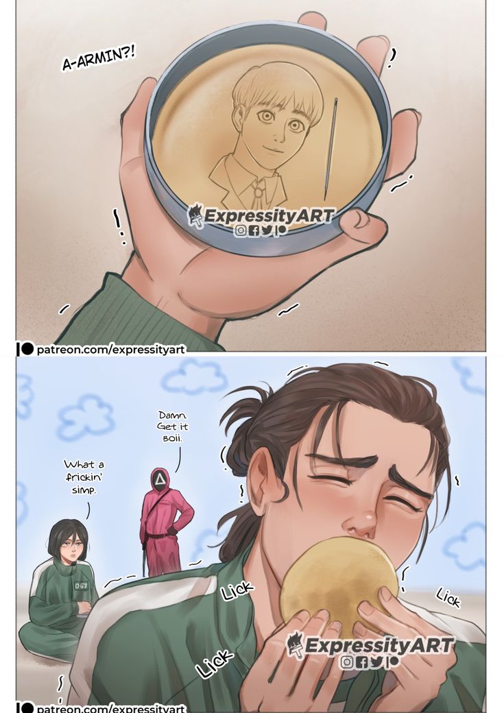 two comics showing the same person eating a donut and another cartoon about what it looks like