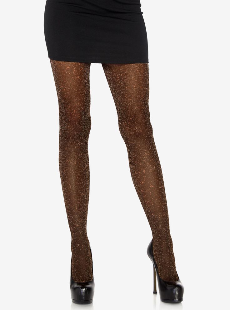 Glittery Tights, Shimmer Tights, Sparkle Tights, Leg Avenue, Fishnet Tights, Opaque Tights, Thigh High Stockings, Drip Dry, Black Tights