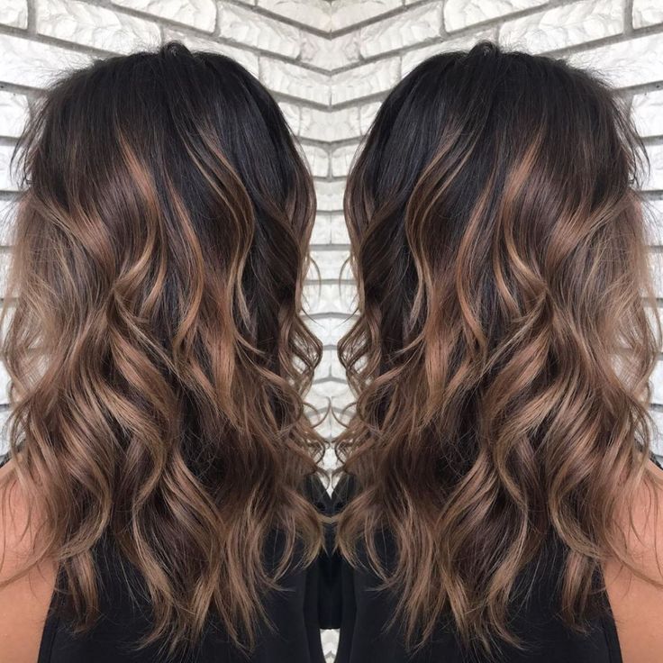 Light Brown Balayage For Brunettes Highlights Brown Hair Balayage, Light Brown Balayage, Balayage Hair Caramel, Highlights For Dark Brown Hair, Rambut Brunette, Chocolate Brown Hair Color, Caramel Hair, Brunette Color, Brown Hair Balayage