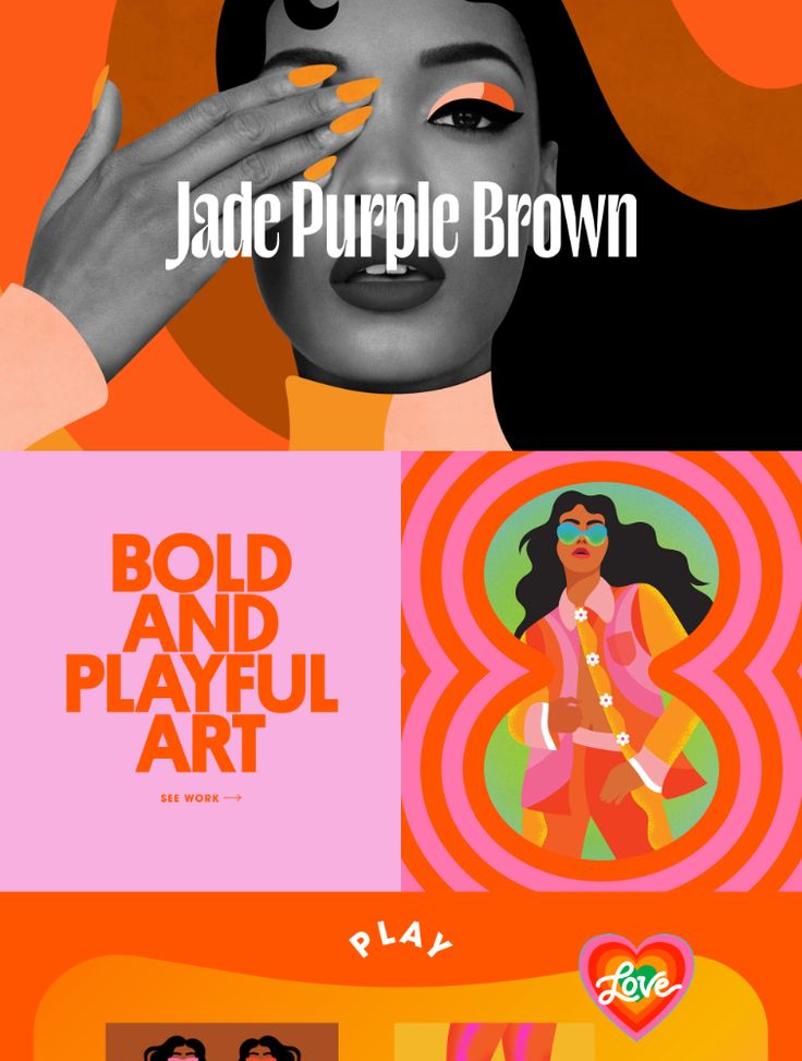 the cover art for jade purple brown's album bold and playful art, featuring an image of a woman with her hand on her face