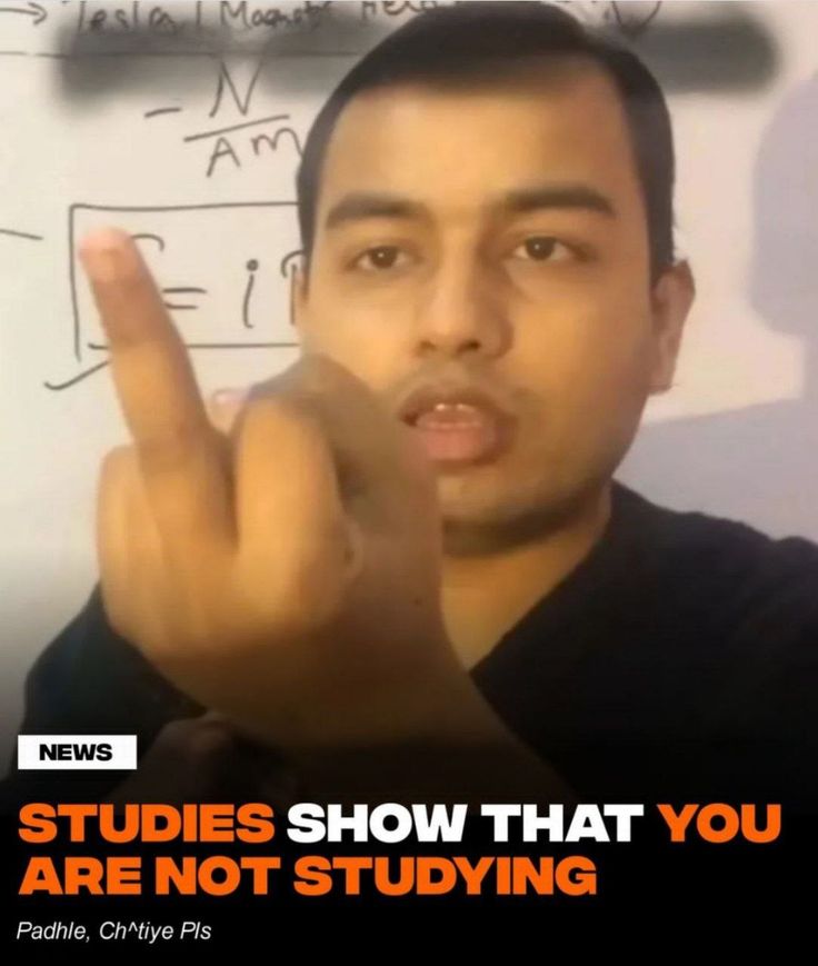 a man making the v sign with his hand in front of him that says studies show that you are not studying