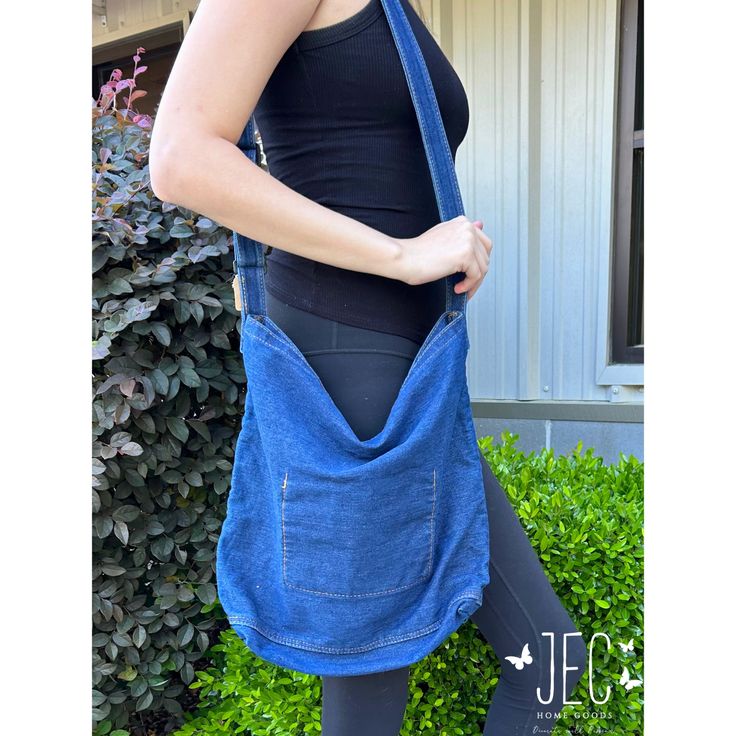 This denim shoulder bag is made for the daring and adventurous. With an adjustable strap, it can be worn in any situation - whether you're taking a casual stroll or going on a wild adventure. It features 2 front pockets for easy access to your essentials and 2 interior pockets, one with a zipper for secure storage. Ready to take on any challenge! Denim Blue Shoulder Bag With Pockets For Travel, Casual Denim Satchel For Everyday Use, Casual Denim Satchel For Travel, Casual Denim Travel Satchel, Casual Denim Hobo Bag For Travel, Denim Blue Crossbody Shoulder Bag With Pockets, Casual Denim Shoulder Bag For Travel, Casual Denim Blue Hobo Bag For Travel, Daily Use Denim Blue Shoulder Bag With Adjustable Strap