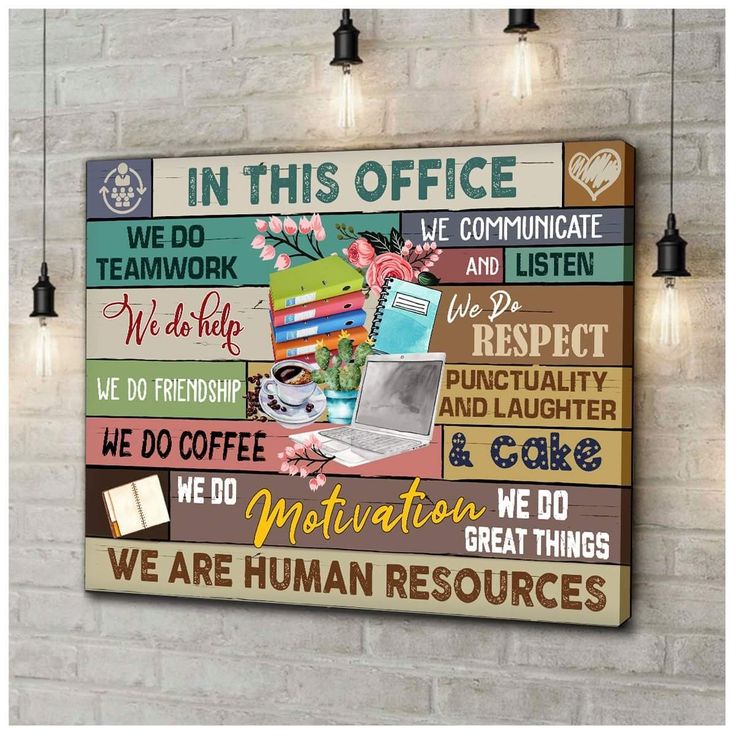 a sign that says in this office we do work