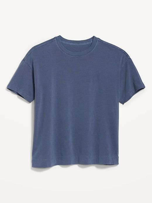 Vintage Crew-Neck T-Shirt | Old Navy Plain Tee Shirts, Flowy Shirts, Baggy Shirts, Crew Neck Tshirt, Plain Tees, Solid Color Shirt, Simple Trendy Outfits, Loose Shirts, Plain Shirts