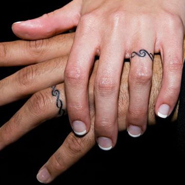 two people with wedding rings on their fingers and one holding the other's hand