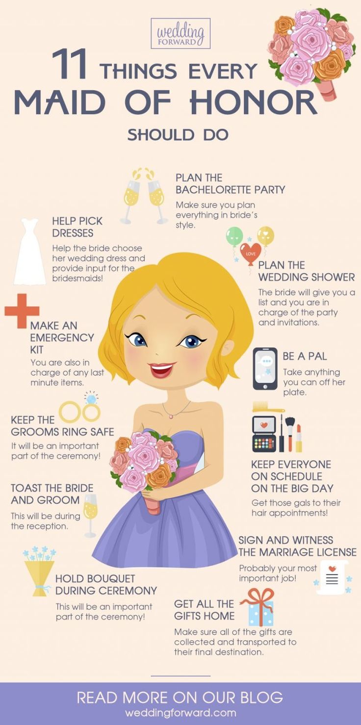 the 11 things every maid of honor should do info for brides and grooms