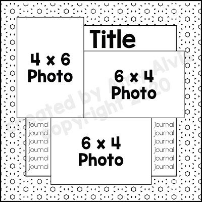 four frames with the numbers for each photo in black and white, which are 4x4