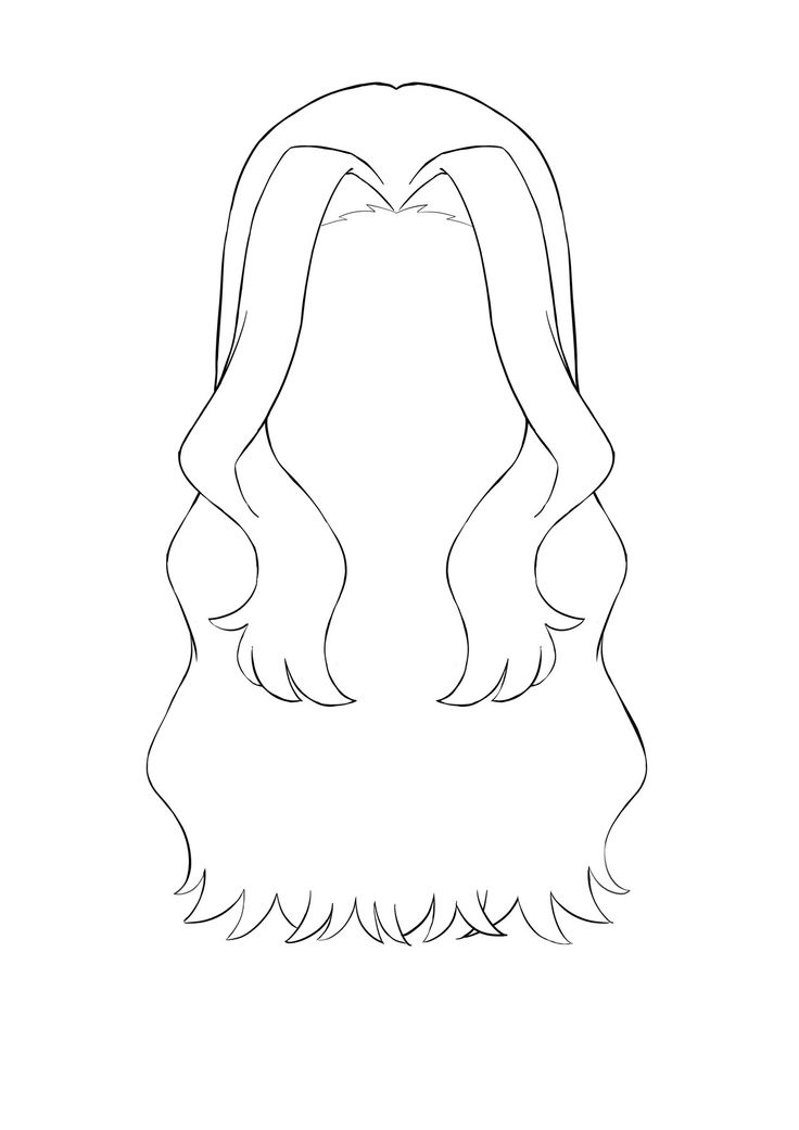 a drawing of a woman's head with long hair