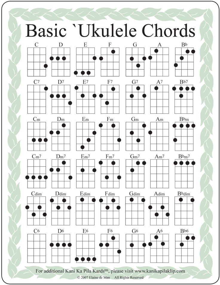 the basic ukulele chords for beginners to play on their guitar instruments,