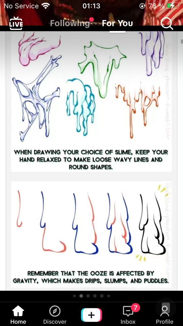 an iphone screen with different colored lines on it and the text, following for you when drawing your choice of slime keep your feet