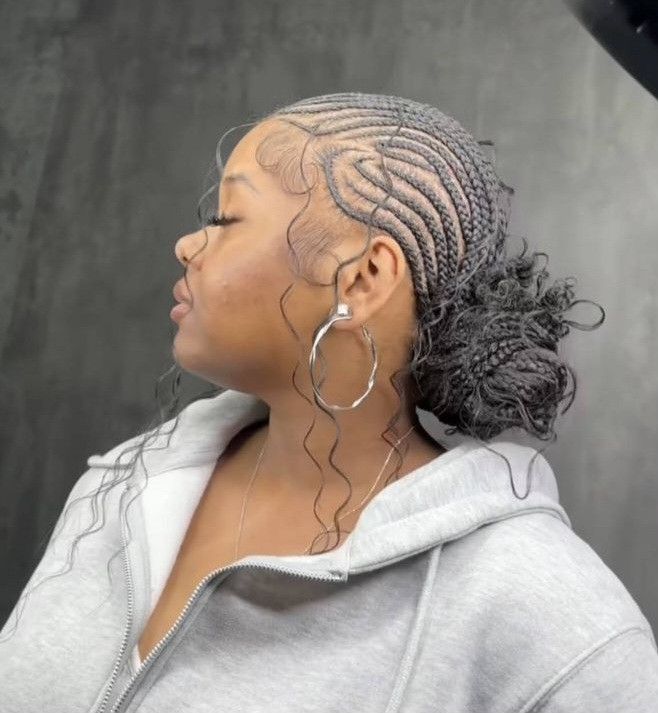 All Back Hairstyle, Cornrows Natural Hair, Cornrows Braids For Black Women, Short Box Braids Hairstyles, Beautiful Black Hair, Feed In Braids Hairstyles, African Hair Braiding Styles, Braided Bun Hairstyles, Braided Cornrow Hairstyles