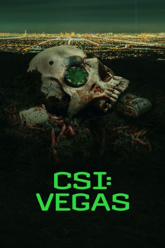 a poster with the words cst vegas on it and a skull in the middle