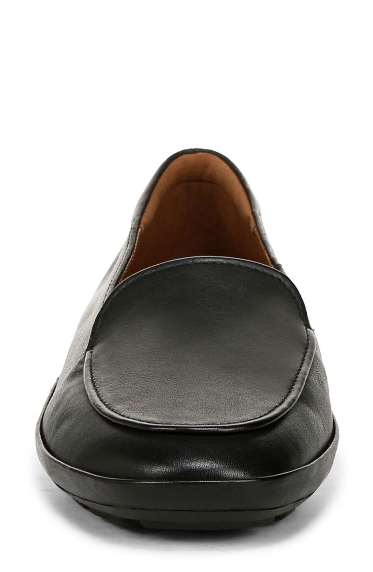 A classic moc toe and rich leather upper add timeless elements to a sophisticated loafer set on a cushioned footbed for lasting comfort. Cushioned footbed with Contour+ technology and arch support Leather upper/synthetic lining and sole Imported Classic Flat Slip-ons With Leather Footbed, Classic Slip-ons With Arch Support And Flat Heel, Formal Swift Leather Loafers With Round Toe, Formal Loafers In Swift Leather With Round Toe, Classic Synthetic Moccasins With Rubber Sole, Classic Ortholite Insole Moccasins For Workwear, Classic Slip-ons With Arch Support For Work, Classic Ortholite Insole Moccasins For Work, Classic Loafers With Ortholite Insole For Work