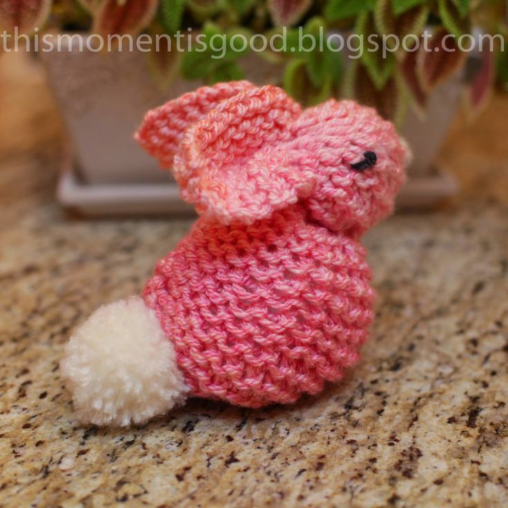 a small pink stuffed animal sitting on top of a counter