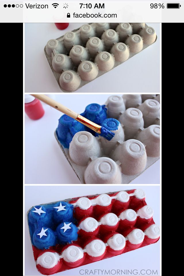 an american flag made out of cupcakes and icing is shown in three different ways