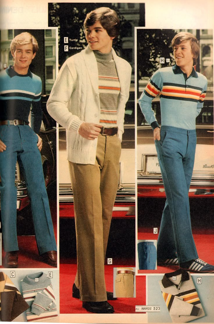 Boys Dressing Badly: 1978 Montgomery Ward Junior Fashions - Flashbak 70s Outfits Men, 1970s Mens Fashion, 70s Fashion Men, 70s Mens Fashion, Young Mens Fashion, Western Outfits Men, 70s Men, Outfits 70s, 70s Inspired Fashion