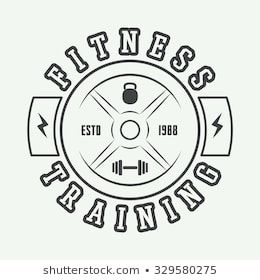 the emblem for a personal training program with an image of a barbell on it