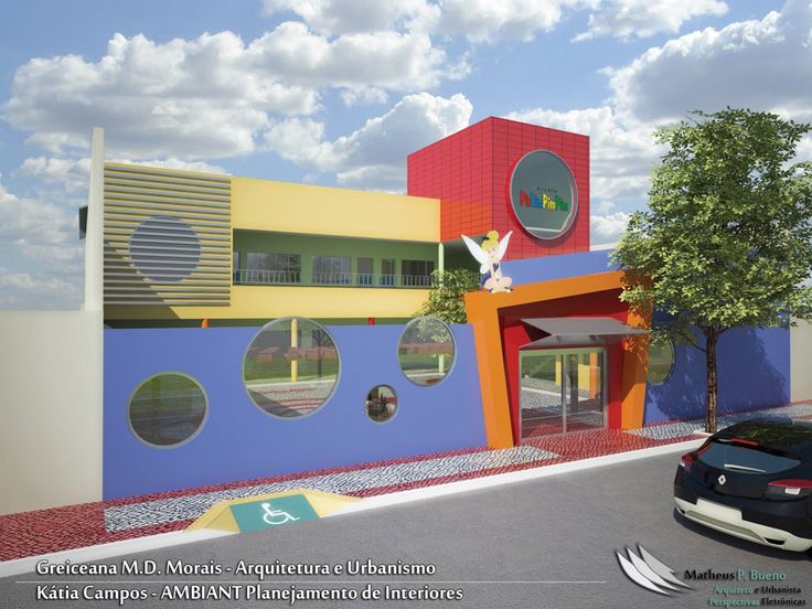 an artist's rendering of a multi - colored building