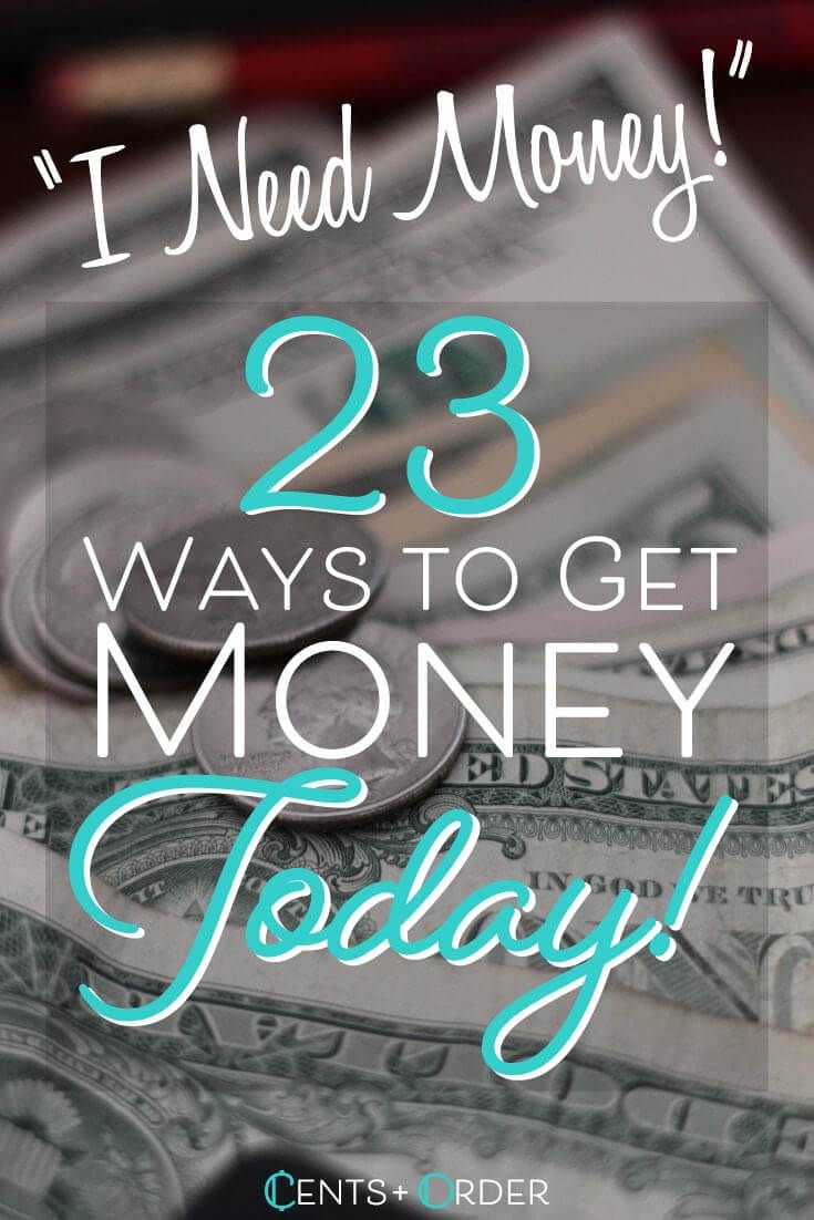 money with the words 23 ways to get money today