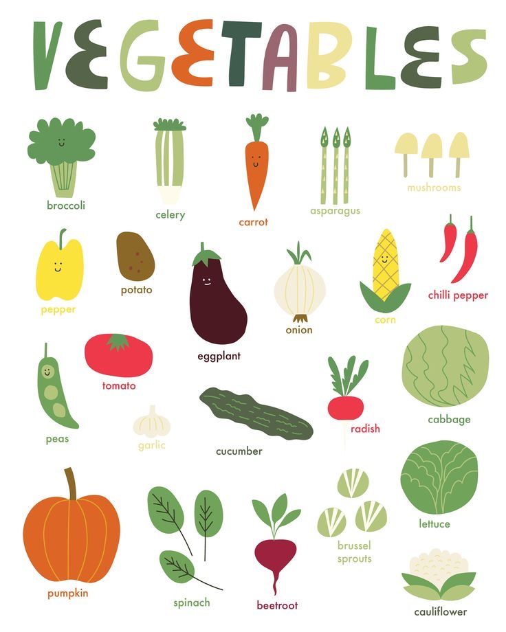 an illustrated poster with vegetables on it's sides and the words vegetables written in different languages