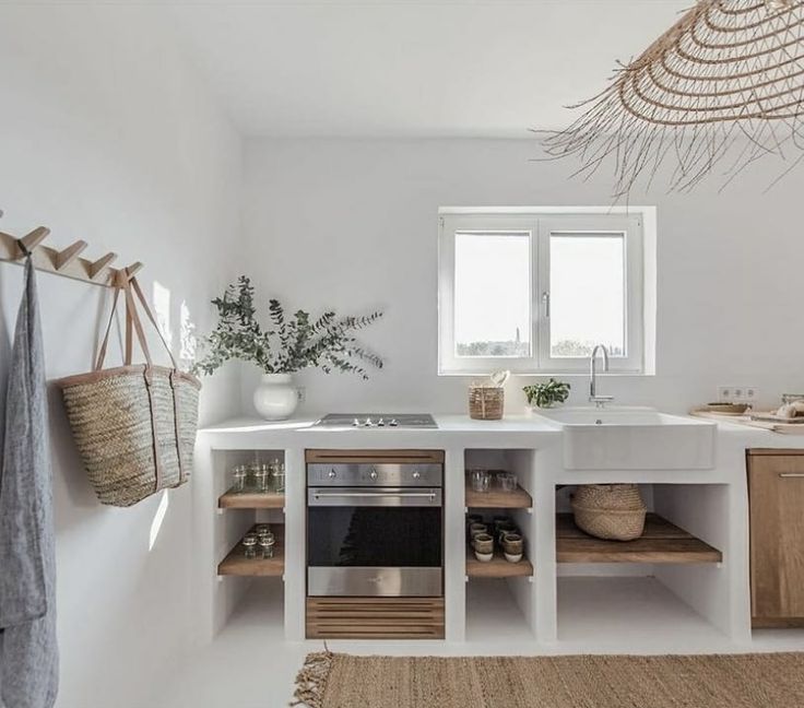 the kitchen is clean and ready to be used as a place for cooking or eating