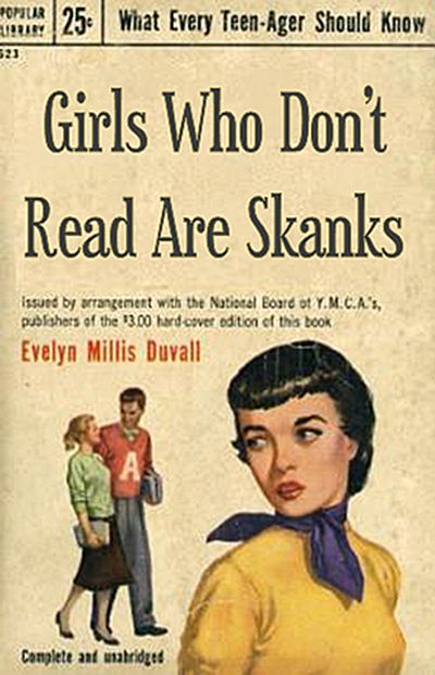 an old book cover for girls who don't read are skaks