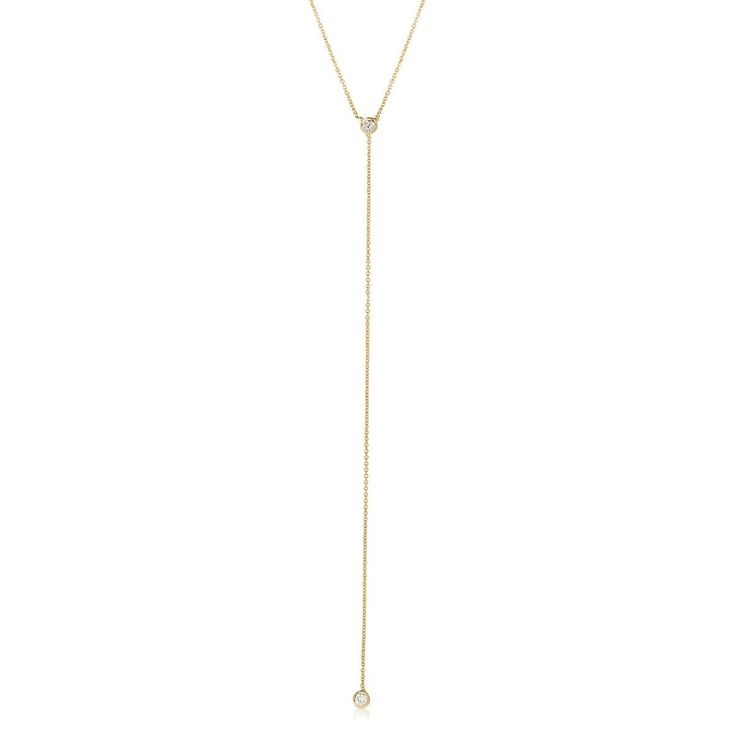 Tiny Diamond Lariat Necklace – STONE AND STRAND Modern Diamond Necklace With Adjustable Chain, Modern Round Diamond Necklace With Adjustable Chain, Modern Adjustable Drop Jewelry, Minimalist Delicate Chain Lariat Necklace For Formal Events, Elegant Long Drop Jewelry With Adjustable Chain, Elegant 14k Gold Lariat Necklace, Formal Lariat Necklace With Clavicle Chain In Fine Jewelry, Timeless Lariat Necklace With Clavicle Chain For Formal Occasions, Formal Fine Jewelry Lariat Necklace With Clavicle Chain