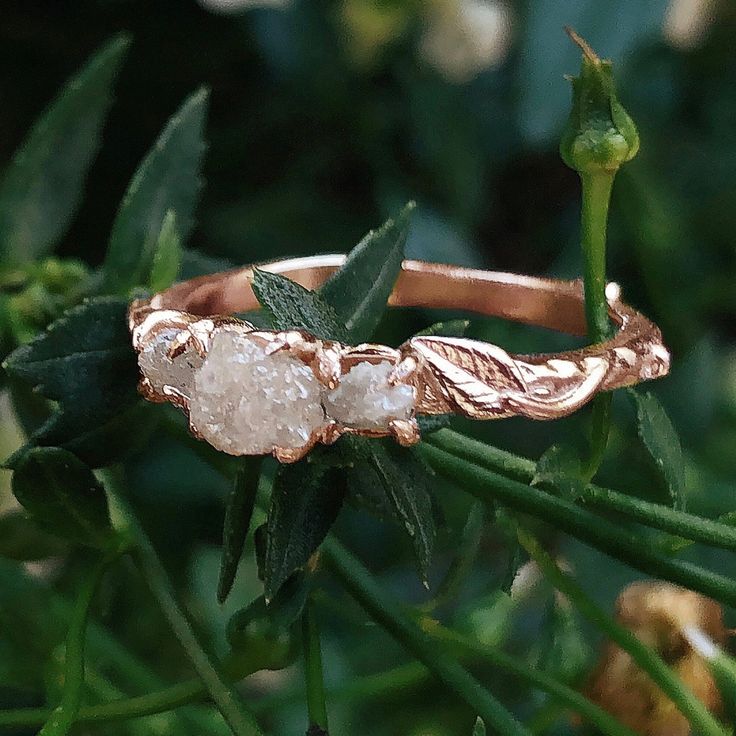 Raw Diamond Engagement Ring, Tree Leaf Diamond Ring Raw Diamond Ring Engagement, Rough Diamond Engagement Ring, Raw Diamond Ring, Western Rings, Ring Tree, Raw Diamond Rings, Raw Diamond Engagement Rings, Rough Diamond Ring, Studded Necklace