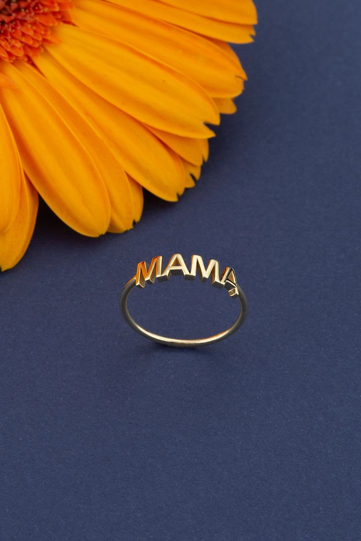 10 14k 18 Solid Gold Simple Mama Ring, Dainty Gold Mother Ring, Mothers Day Gift Jewelry, Handmade Mother Ring Mom Birthday Stacking Ring Gift Mother's Day Gift Collection Products are perfect choice for a Christmas, Mother's Day, birthday, wedding, anniversary, gift. It's a good way to show appreciation to your mom, wife, or grandmother Also, a special treat just for yourself. FEATURES * Made to order * Solid Gold (real gold, not gold plated or gold filled material) * Gold Karat: 10K (417) - 14 Gold Hallmarked Rings For Mother's Day, Gold Rings For Anniversary On Mother's Day, Gold Rings For Anniversary And Mother's Day, Open Ring Jewelry For Anniversary On Mother's Day, 14k Gold Fine Jewelry Stackable Rings Gift, 14k Stamped Fine Jewelry Ring As Gift, Elegant Hallmarked Rings For Mother's Day, Mother's Day 14k Gold Stackable Rings, Mother's Day Gift Rings In Fine Jewelry Style