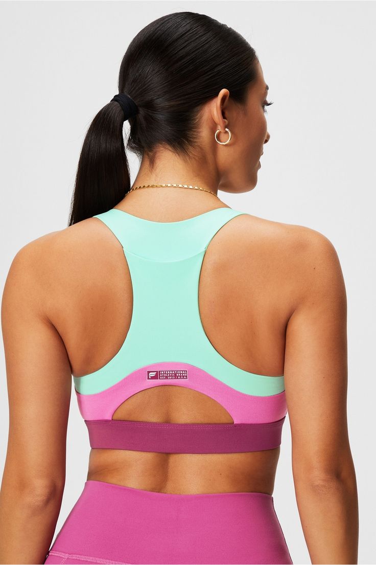 On-The-Go Midi Medium Impact Sports Bra Fabletics Misty Bay/Pink Pop/Rosy Cheeks female Activewear >> Womens >> Sports Bras >> Sports Bra >> Medium Impact regular Training Removable Bra Cups Our fan-favorite midi pocket bra Female Activewear, Rosy Cheeks, Womens Sports, Cute Cuts, Sport Bra, Bra Cups, Gym Wear, Sports Bras, Active Wear For Women