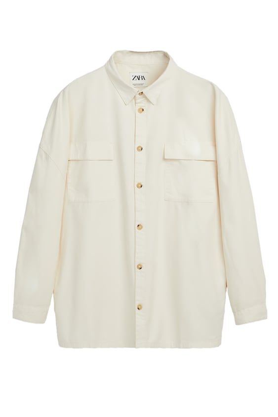 Relaxed Fit Overshirt With Lapel Collar And Long Cuffed Sleeves With Embroidered Text Detail. Patch Pockets With Flaps At Chest. Washed Effect. Front Button Closure. Everyday Button-up Jeans With Pockets, Relaxed Fit Jeans With Pockets And Button-up Closure, Relaxed Fit Button-up Jeans With Pockets, Button-up Jeans With Patch Pockets For Fall, Fall Button-up Jeans With Patch Pockets, Chic Button-up Jeans For Everyday, Zara Cotton Jeans For Everyday Wear, Classic Zara Jeans For Fall, Everyday Cotton Zara Jeans