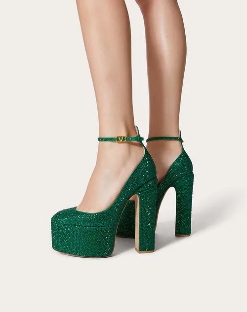 Platform Heels Aesthetic, Valentino Heels, Prom Outfit, Heels Aesthetic, Green Prom, Prom Heels, Red High Heels, Valentino Women, Ankle Strap Pumps