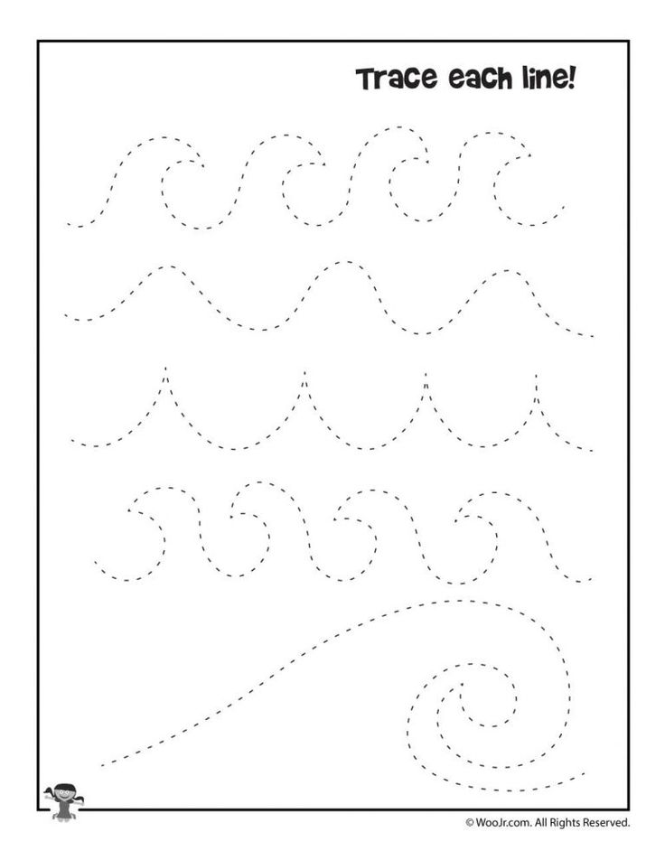 trace each line to make it easier for children to learn how to draw the lines