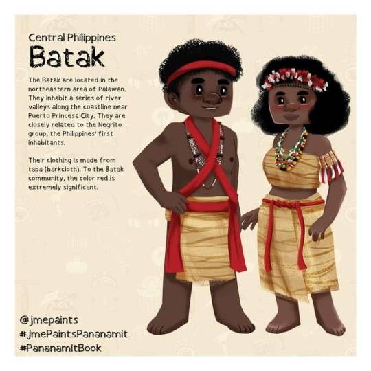 an image of two people dressed in native american clothing with text describing the cultural heritage of batak