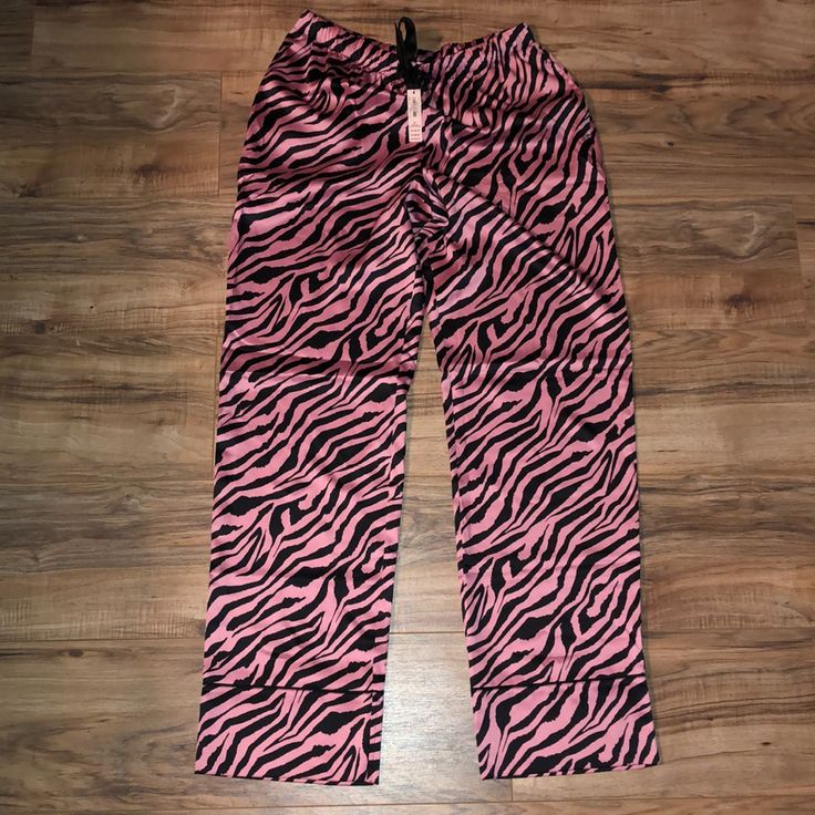 *Nwt* Victoria’s Secret Silky Pajama Pants Victoria Secret Fold Over Pants, Y2k Pajama Pants, Pink Stretch Sleepwear With Elastic Waistband, Casual Pink Sleepwear For Sleepover, Pink Relaxed Fit Sleepwear For Sleepover, Pink Stretch Sleepwear, Pink Sleepwear With Elastic Waistband For Lounging, Pink Sleepwear With Elastic Waistband For Loungewear, Pink Stretch Pants For Loungewear