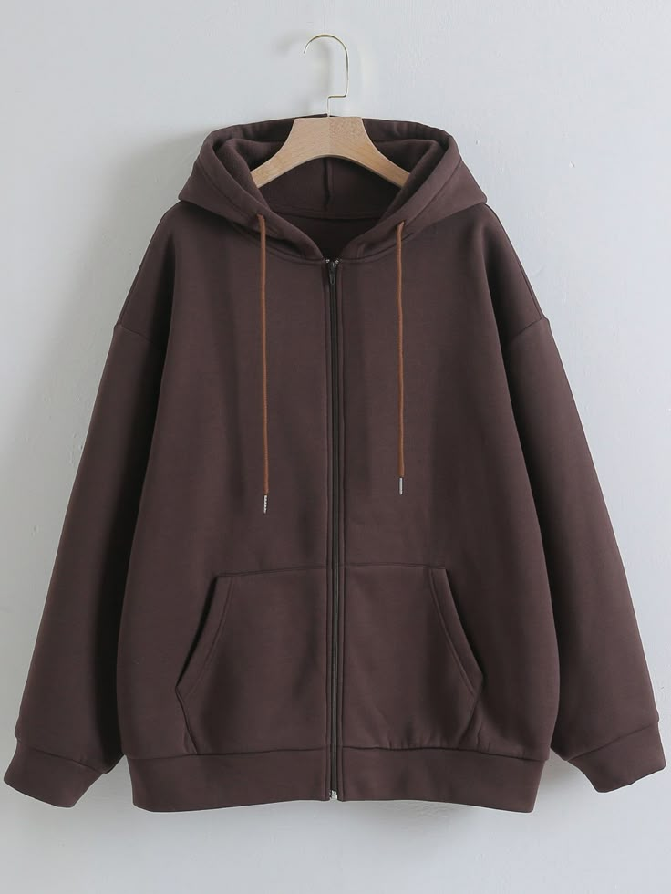 Solid Hoodie, Lined Hoodie, Dark Wear, Active Hoodie, Drawstring Hoodie, Look Casual, Clothing Size Chart, Womens Clothing Sizes, Zip Up Hoodie