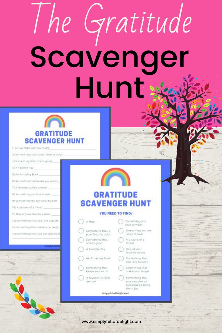 the gratitude scavenger hunt is an easy and fun way to help students