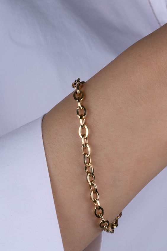 "ITEM DETAILS ❆All our jewelry are hand made with Love. ❆Material: 14K Gold ( 585). ❆Available colors: Gold, Rose Gold, White Gold. ❆Available Sizes: Look Size Option (Contact for different sizes) ❆Each item is made to order ❆ DO YOU LIKE THIS BRACELET ? ❆ You can get more information about it below but if you have any questions, just click the \"Message Sergen Vural \" button and I will be very happy to hear from you ☺ PACKAGING ❆Comes ready to gift in a beautiful jewelry box. ❆It comes with a Luxury Gold Cable Chain Bracelet As Gift, Classic Jewelry Bracelet With Rolo Chain, Classic Bracelet Jewelry With Rolo Chain, Timeless Bracelet With Lobster Clasp For Gift, Timeless Bracelets With Lobster Clasp For Gift, Luxury Cable Chain Bracelet As Gift, Classic Rolo Chain Bracelets, Formal Rolo Chain Bracelet Jewelry, Fine Jewelry Gold Link Bracelet As Gift