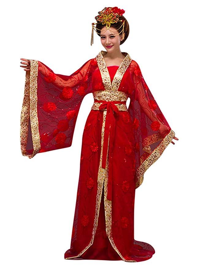 CRB Fashion Womens Ladies Stunning Asian Oriental Chinese Dynasty Ming Qin Han Xia Dress Costume with Head Accessories (Red) Xia Dynasty Clothes, Chinese Women Fashion, Chinese Outfits Fashion, Chinese Cosplay, Heritage Clothing, Chinese Pagoda, Chinese Dynasty, Chinese Costume, Chinese Wedding Dress