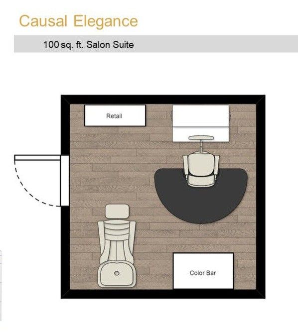 the floor plan for an office with chairs and desks