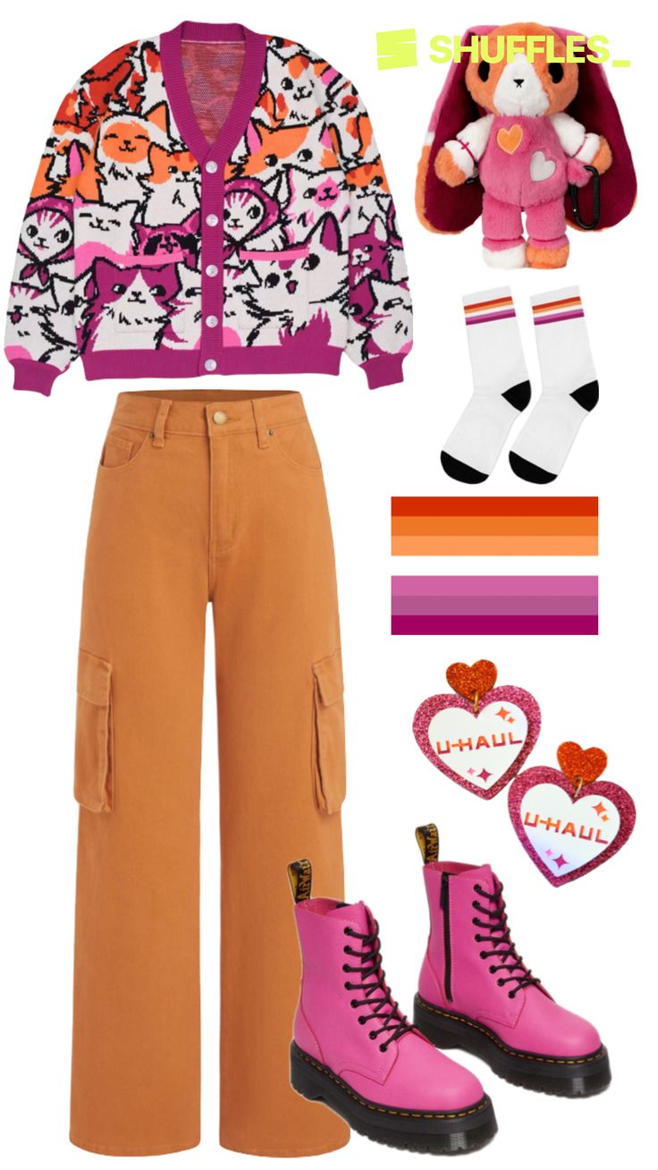 Created by ejayn3 on Shuffles Lgbtq Outfit, Lgbtq Fashion, Lesbian Outfits, Lgbtq Clothing, Lgbtq Funny, Flag Outfit, Clothing Design Sketches, Pride Outfit, Future Outfit