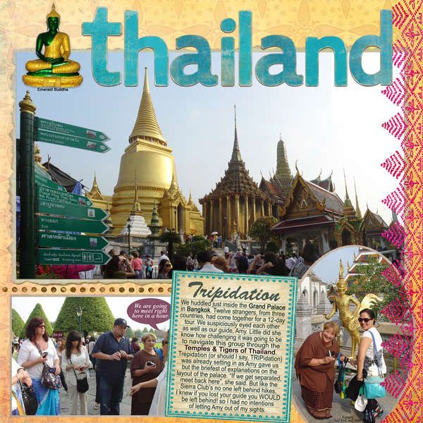 the cover of thailand magazine with people walking around