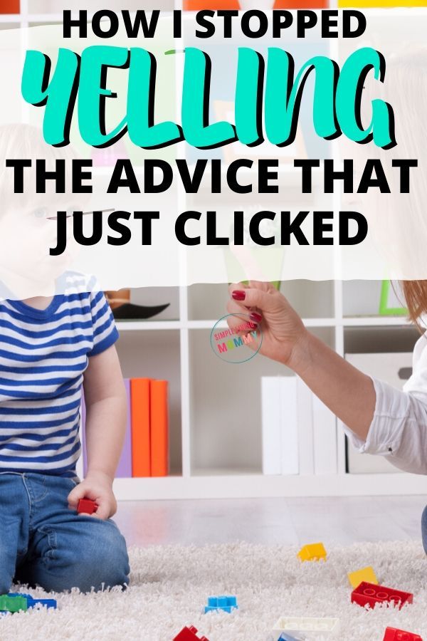 a woman playing with her baby on the floor in front of a bookcase that says, how i stopped yelling the advice that just clicked